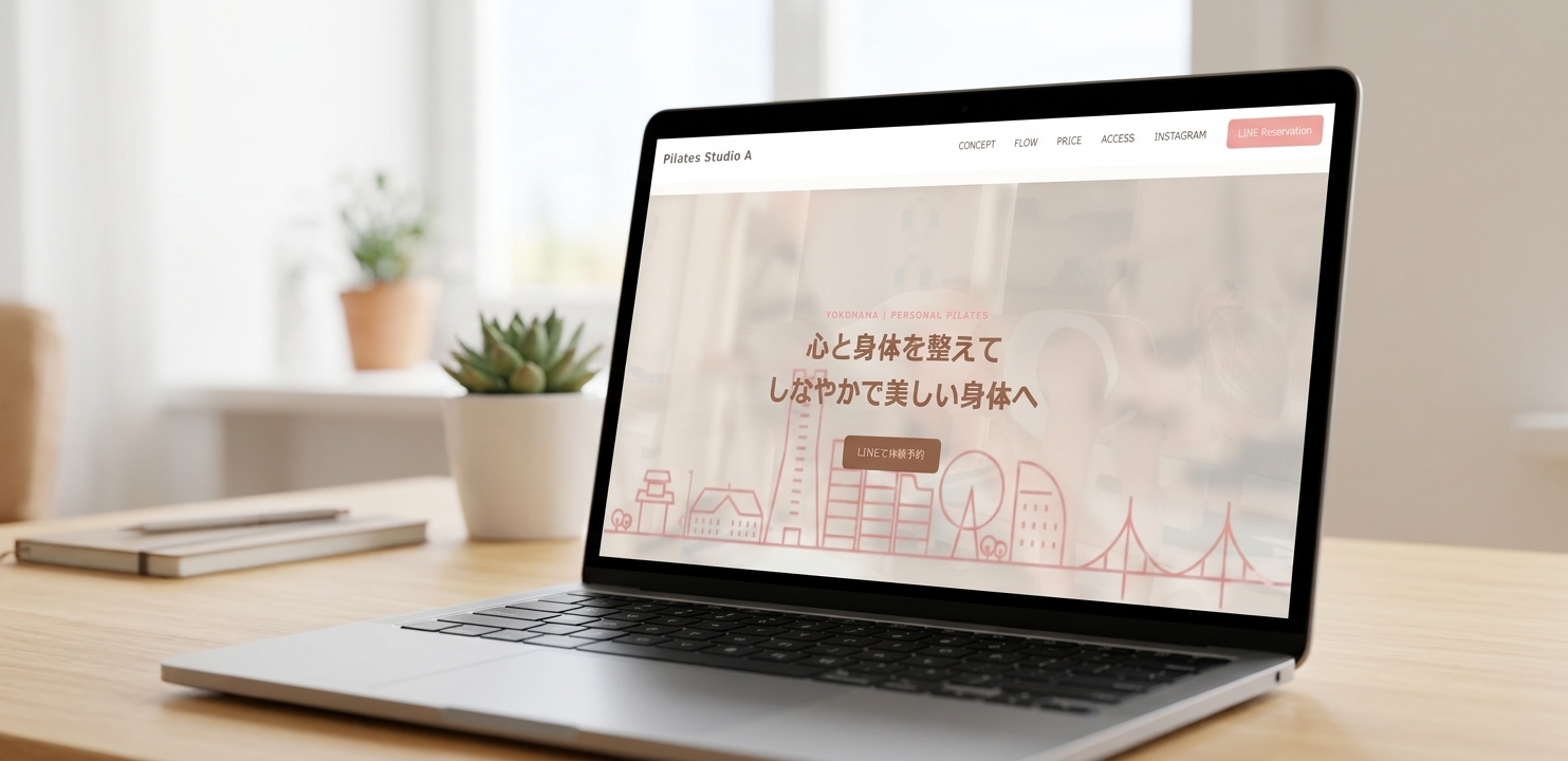 Pilates Studio AのWebサイト